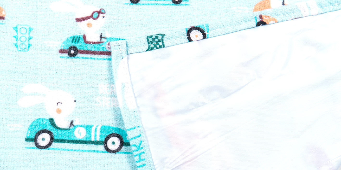 Pielucha flanelowa z ceratką królik mięta